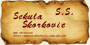 Sekula Skorković vizit kartica